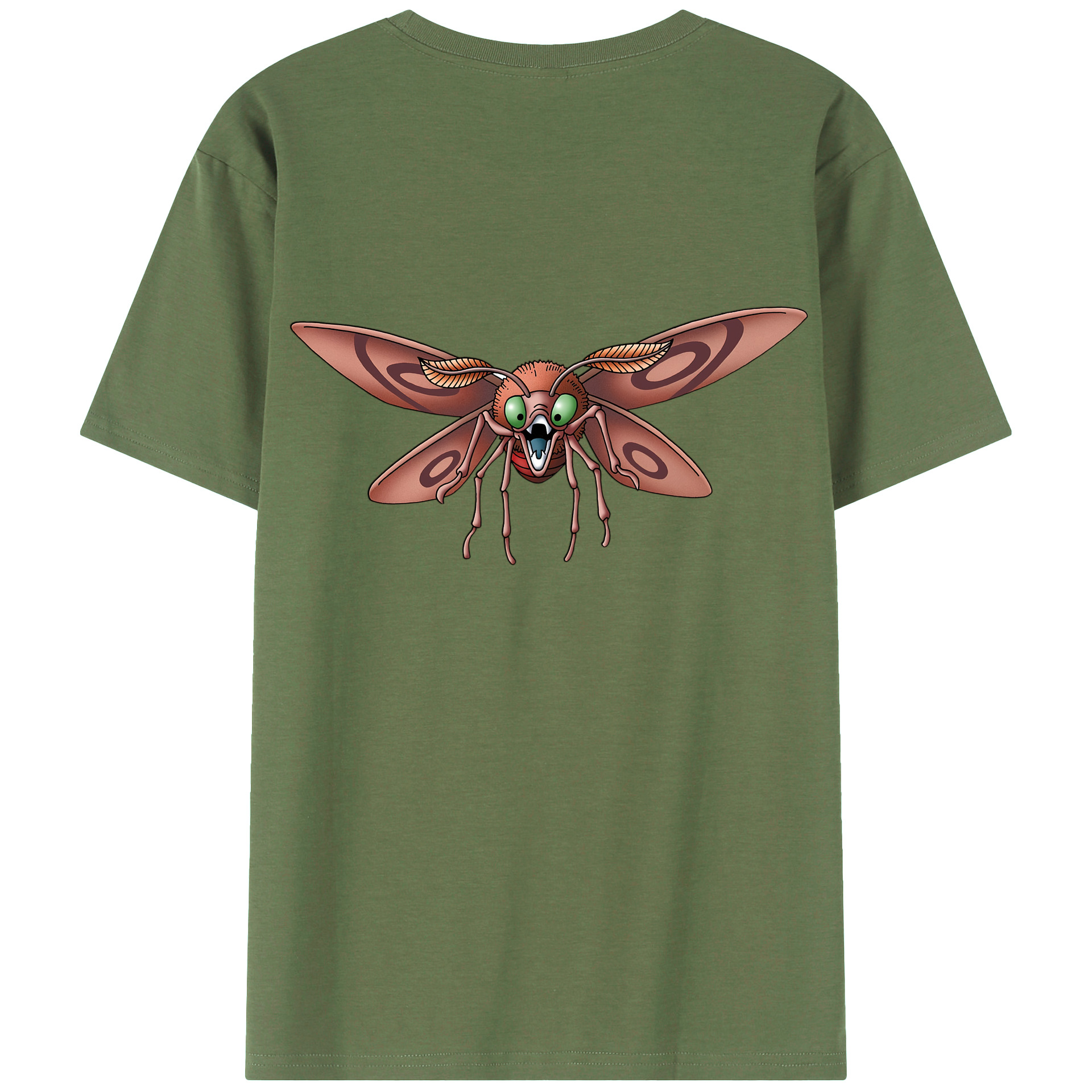 （画像用） ドラゴンクエスト Doragon Kuesuto Dragon Quest 綿100％ メンズ半袖Tシャツ（バックプリント） 通気性